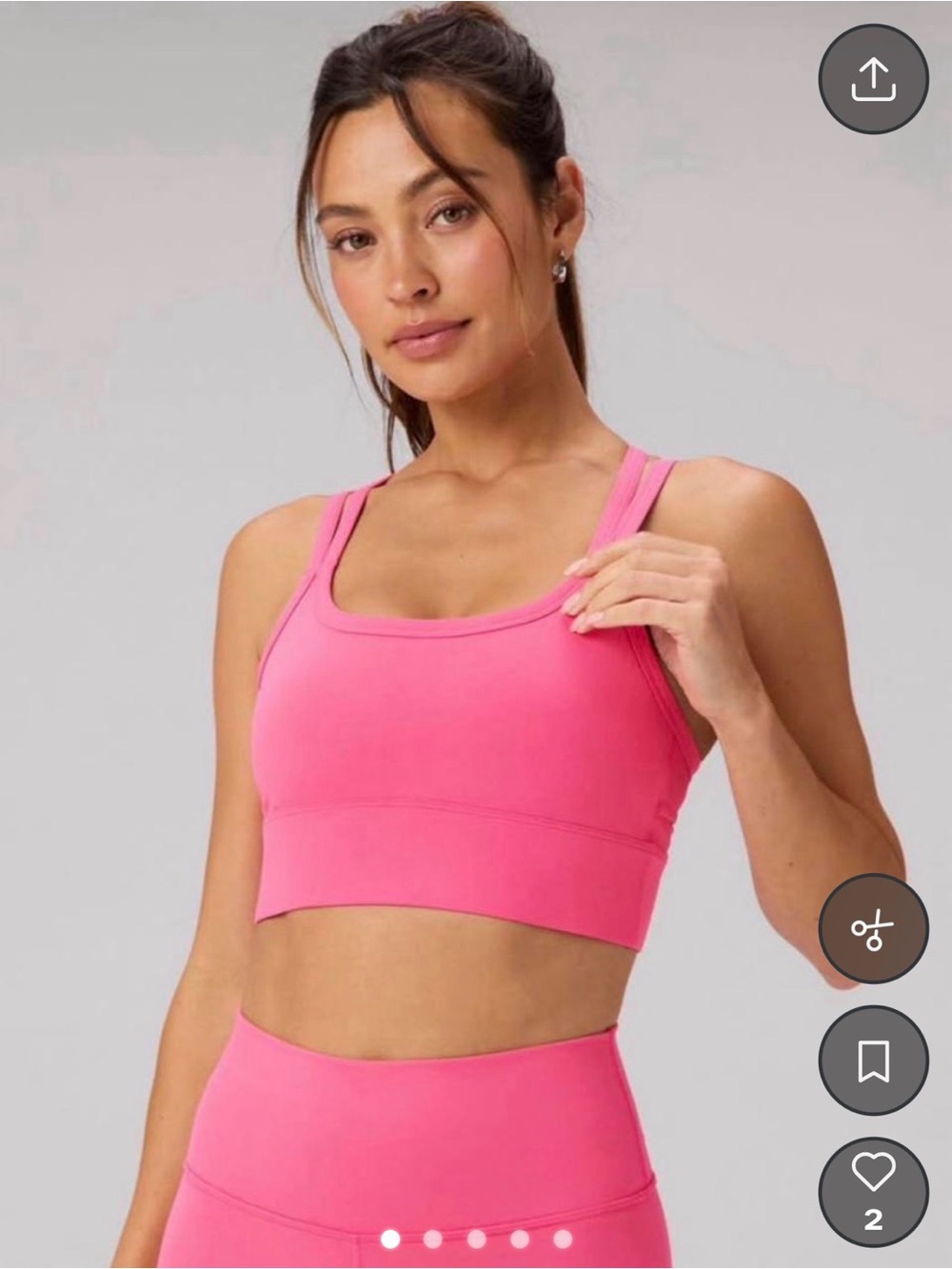 New Fabletics - Pink Sports Bra - XS